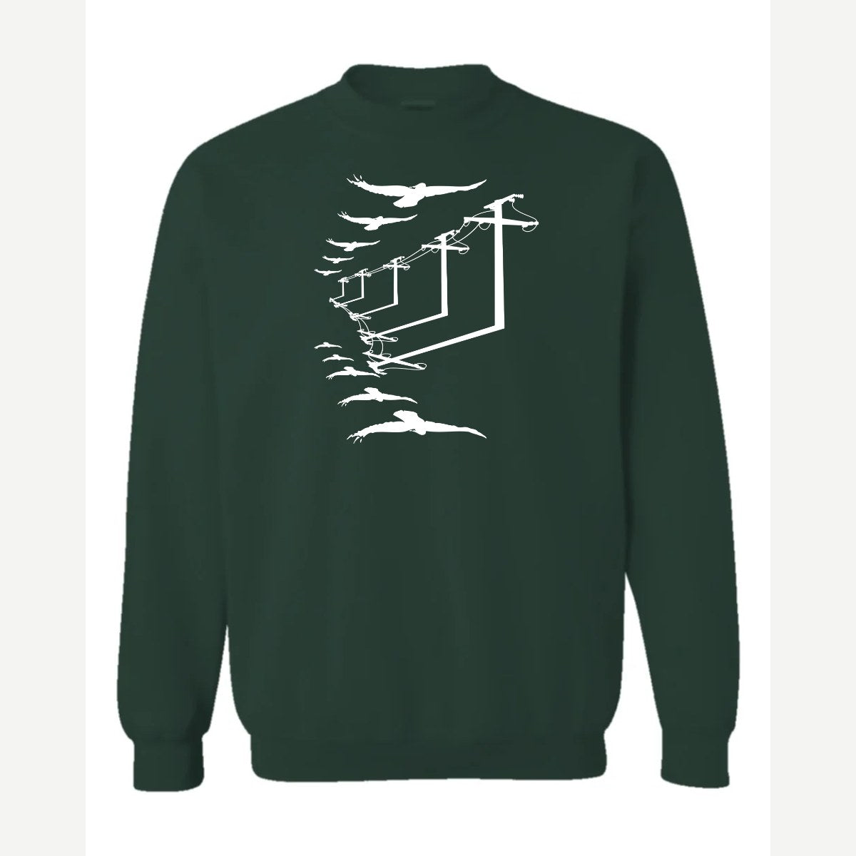 Urban Crows — Crewneck Sweatshirt / Forest Green