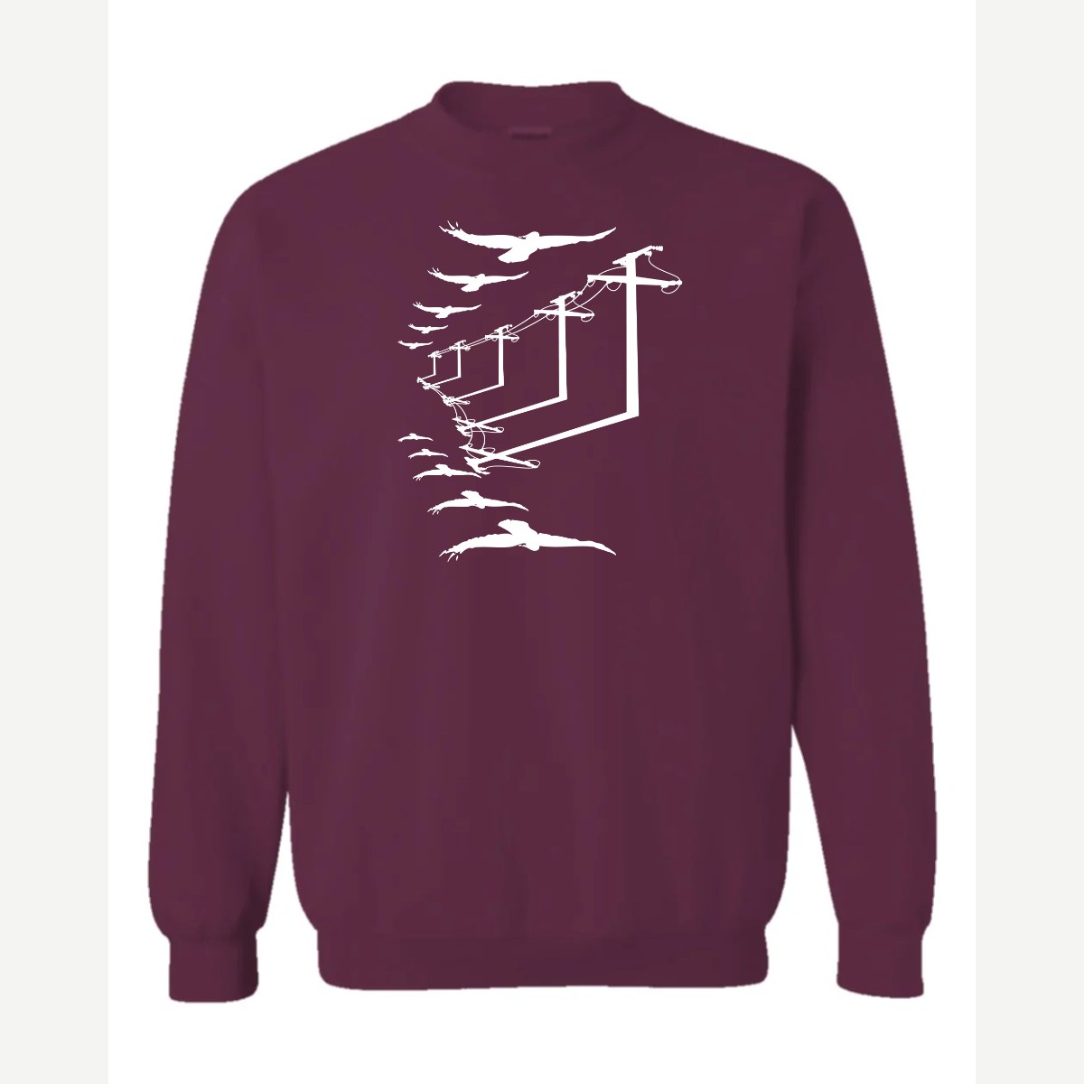 Urban Crows — Crewneck Sweatshirt / Maroon