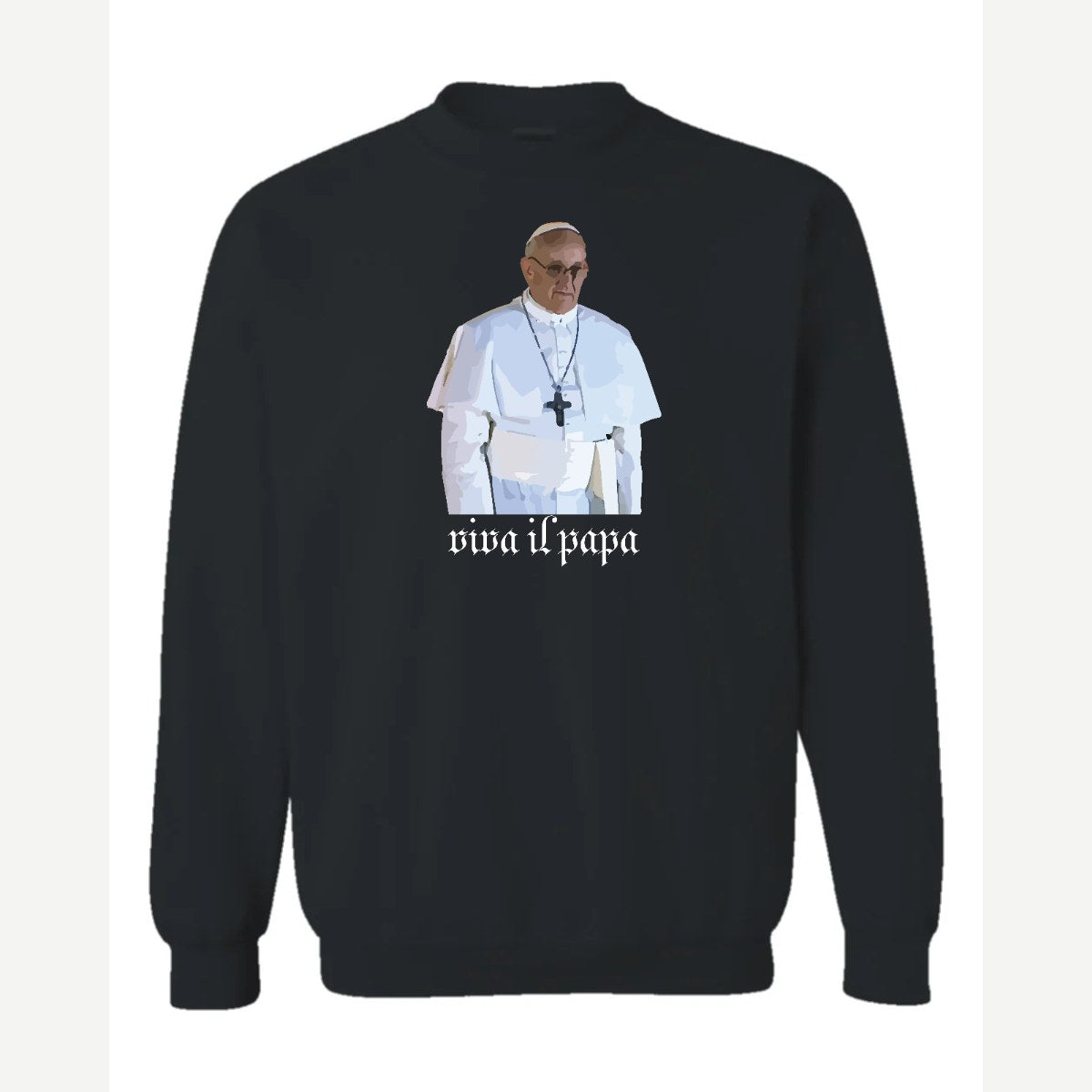 Viva il Papa — Crewneck Sweatshirt / Black