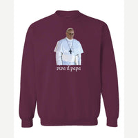 Viva il Papa — Crewneck Sweatshirt / Maroon