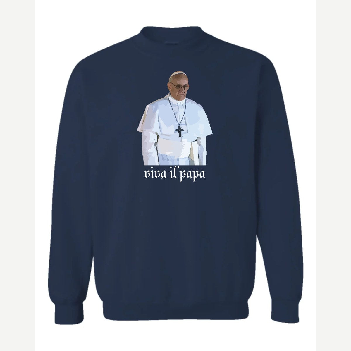 Viva il Papa — Crewneck Sweatshirt / Navy