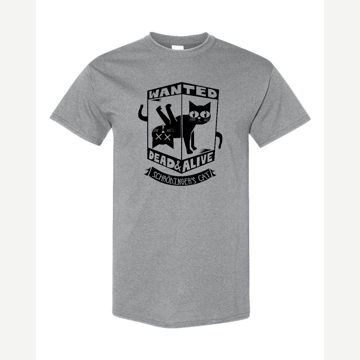 Wanted Schrodinger's cat — Classic Tee / Sport Grey