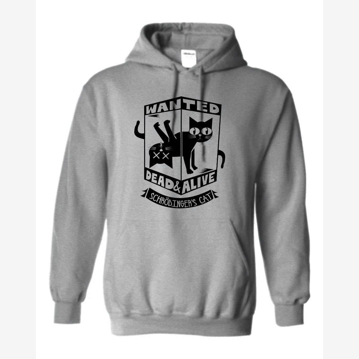 Wanted Schrodinger's cat — Hoodie / Sport Grey