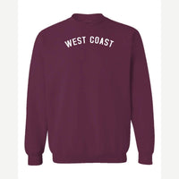 West Coast — Crewneck Sweatshirt / Maroon