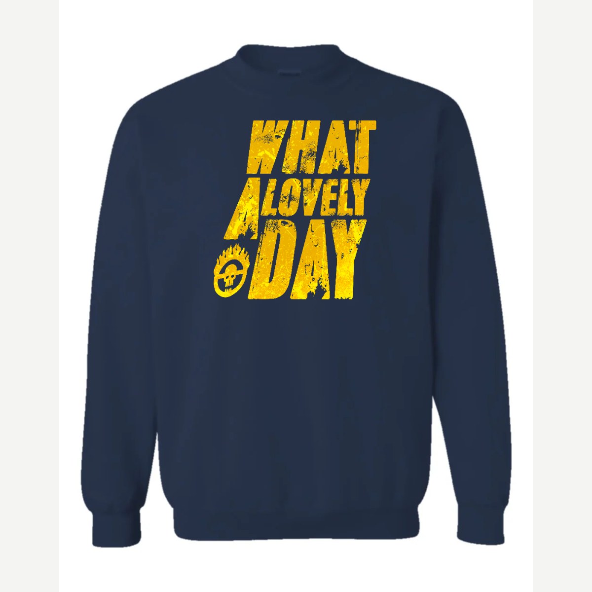 What a Lovely Day — Crewneck Sweatshirt / Navy