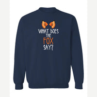 What Does the Fox Say? — Crewneck Sweatshirt / Navy