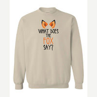 What Does the Fox Say? — Crewneck Sweatshirt / Sand