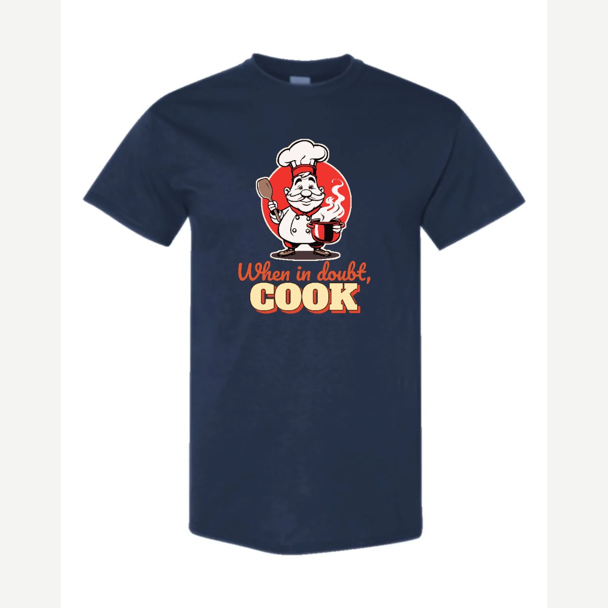 When in Doubt, Cook — Classic Tee / Navy