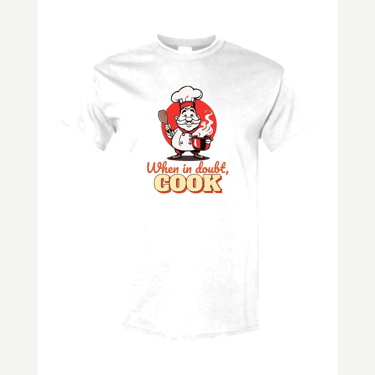 When in Doubt, Cook — Classic Tee / White