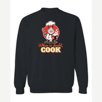 When in Doubt, Cook — Crewneck Sweatshirt / Black