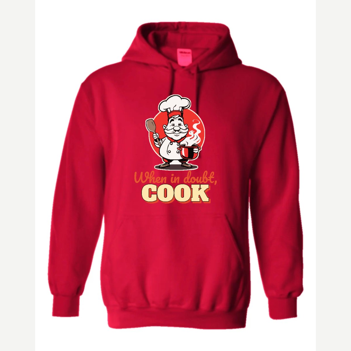 When in Doubt, Cook — Hoodie / Red