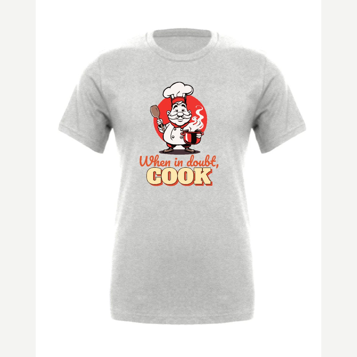 When in Doubt, Cook — Premium Tee / Athletic Heather