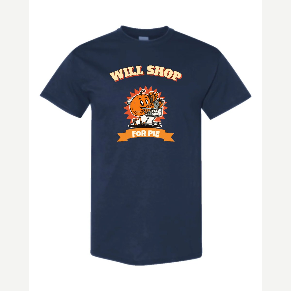 Will Shop for Pie — Classic Tee / Navy