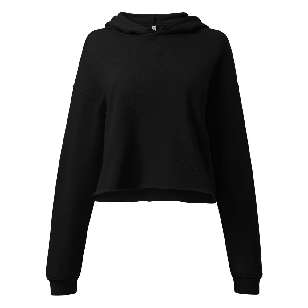 Women's Custom Cropped Hoodie (Bella+Canvas 7502) - Black