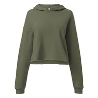 Women's Custom Cropped Hoodie (Bella+Canvas 7502) - Military Green