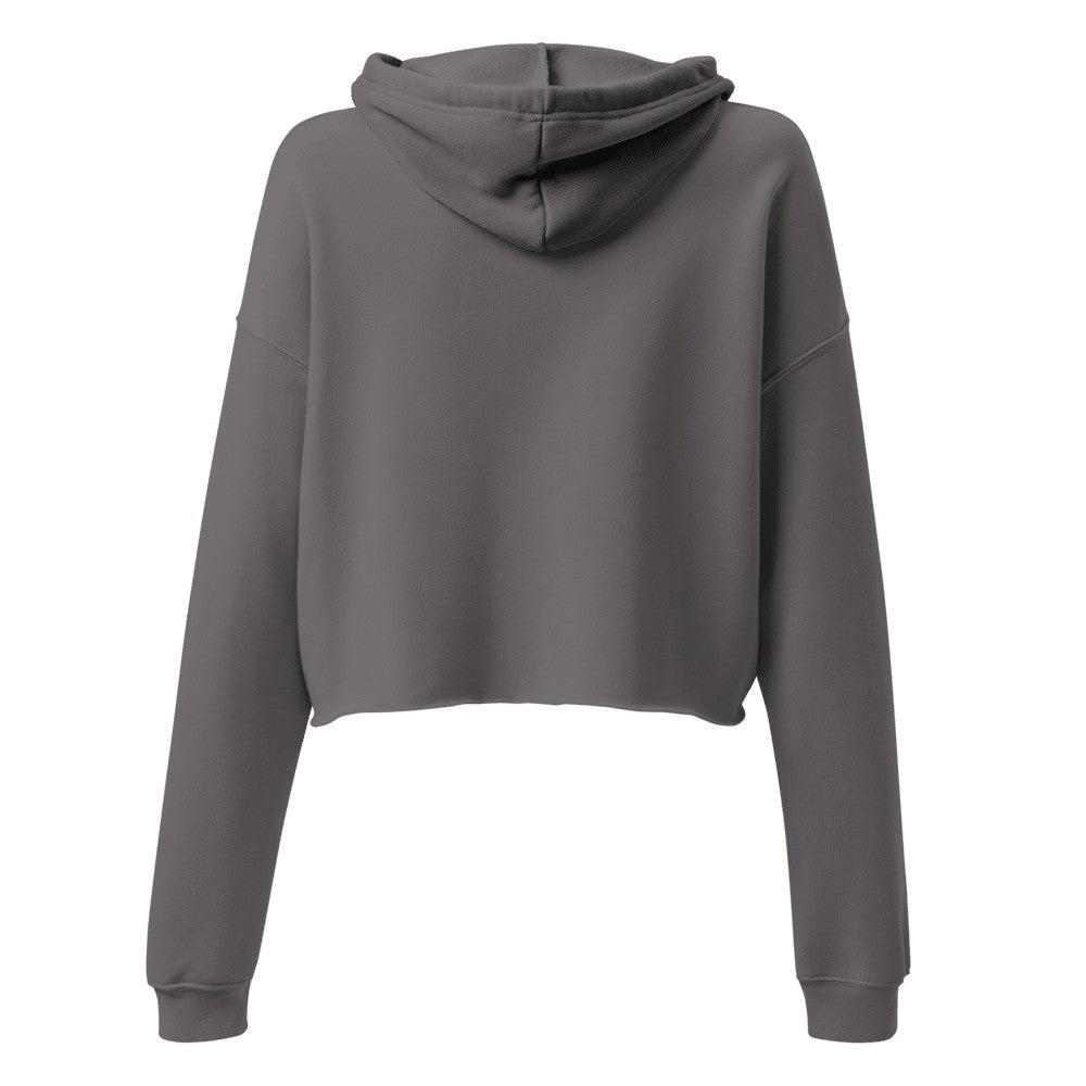 Women's Custom Cropped Hoodie (Bella+Canvas 7502) - Storm (back)
