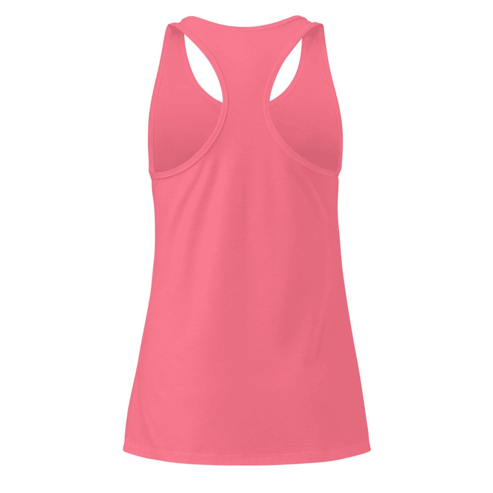 Women's Custom Racerback Tank (Next Level 1533) - Hot Pink (back)