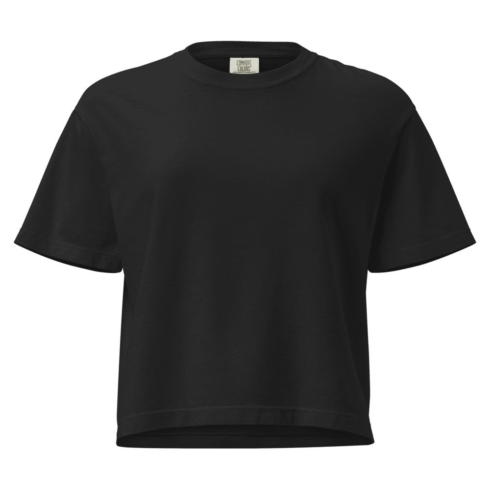 Women's Heavyweight Boxy Custom T-Shirt (Comfort Colors 3023CL) - Black