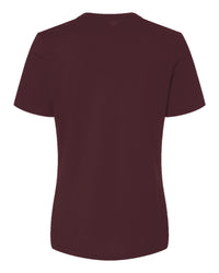 Women's Relaxed Custom T-Shirt (Bella+Canvas 6400) - Maroon (back)