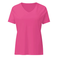 Women's Relaxed Custom V-Neck (Bella+Canvas 6405CVC) - Berry