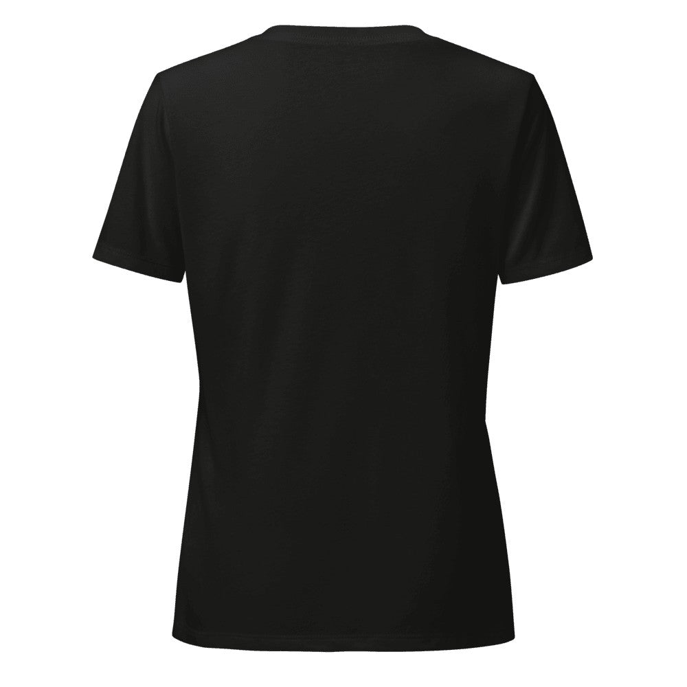 Women's Relaxed Custom V-Neck (Bella+Canvas 6405CVC) - Dark Grey Heather (back)