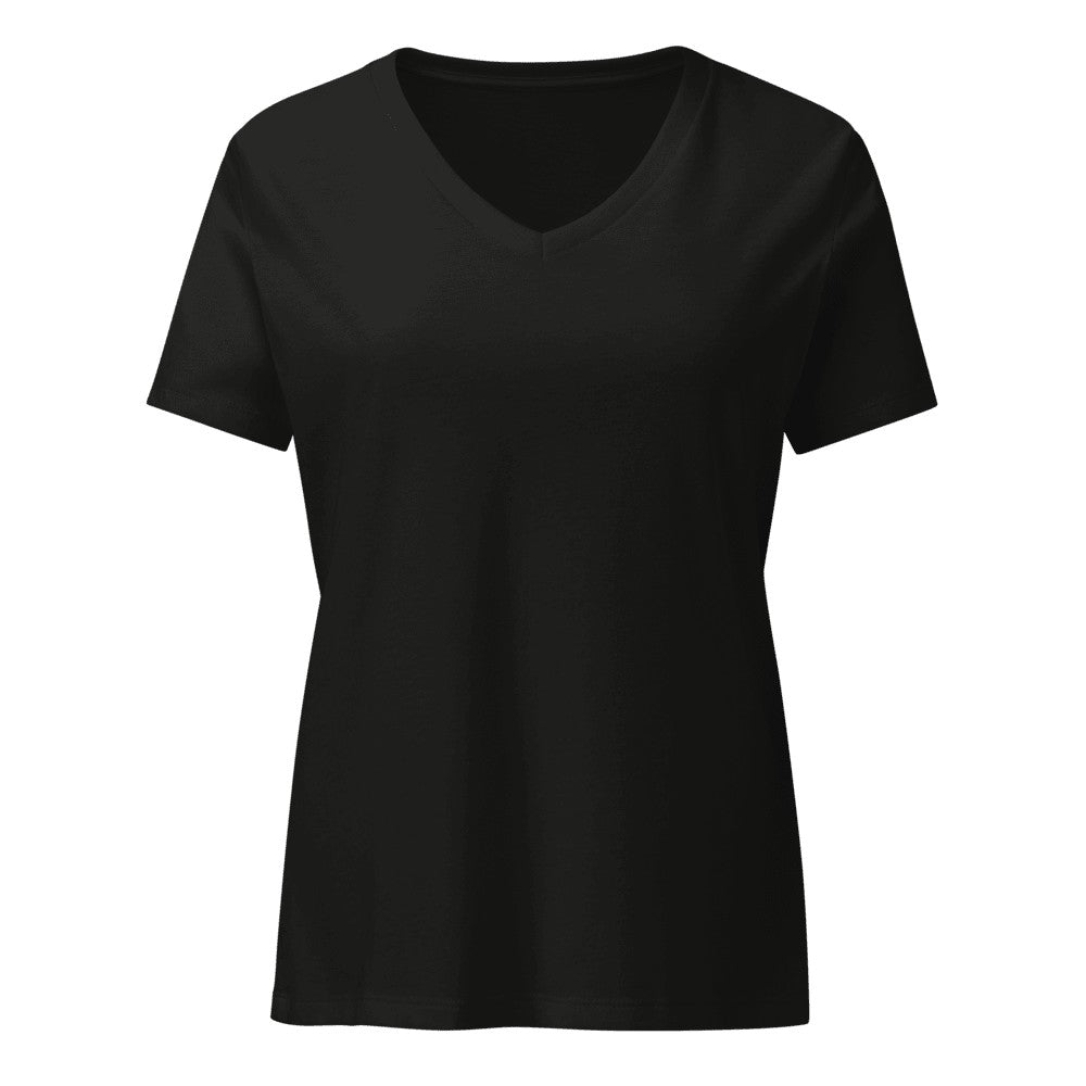 Women's Relaxed Custom V-Neck (Bella+Canvas 6405CVC) - Dark Grey Heather