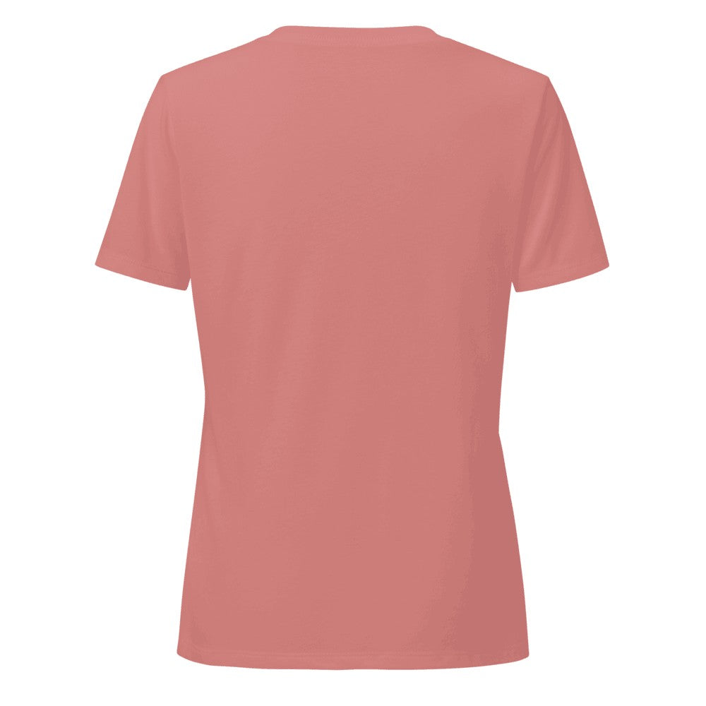 Women's Relaxed Custom V-Neck (Bella+Canvas 6405CVC) - Heather Mauve (back)
