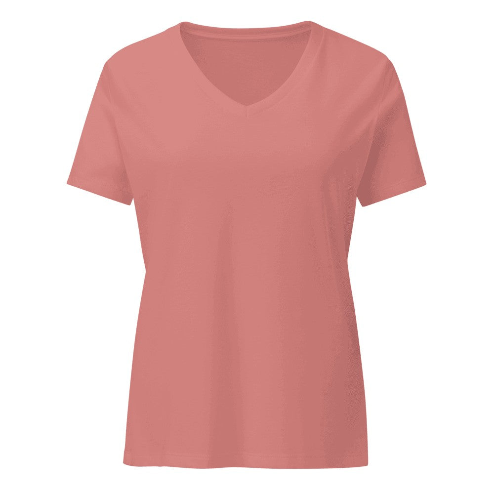 Women's Relaxed Custom V-Neck (Bella+Canvas 6405CVC) - Heather Mauve