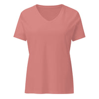 Women's Relaxed Custom V-Neck (Bella+Canvas 6405CVC) - Heather Mauve