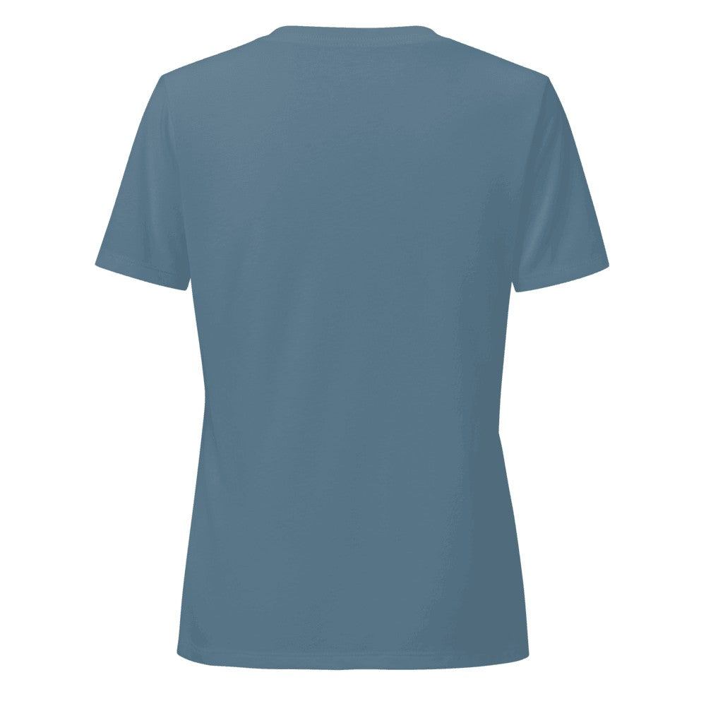 Women's Relaxed Custom V-Neck (Bella+Canvas 6405CVC) - Heather Slate (back)