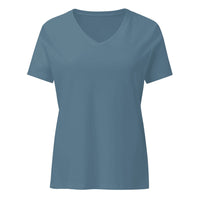 Women's Relaxed Custom V-Neck (Bella+Canvas 6405CVC) - Heather Slate