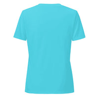 Women's Relaxed Custom V-Neck (Bella+Canvas 6405CVC) - Turquoise (back)