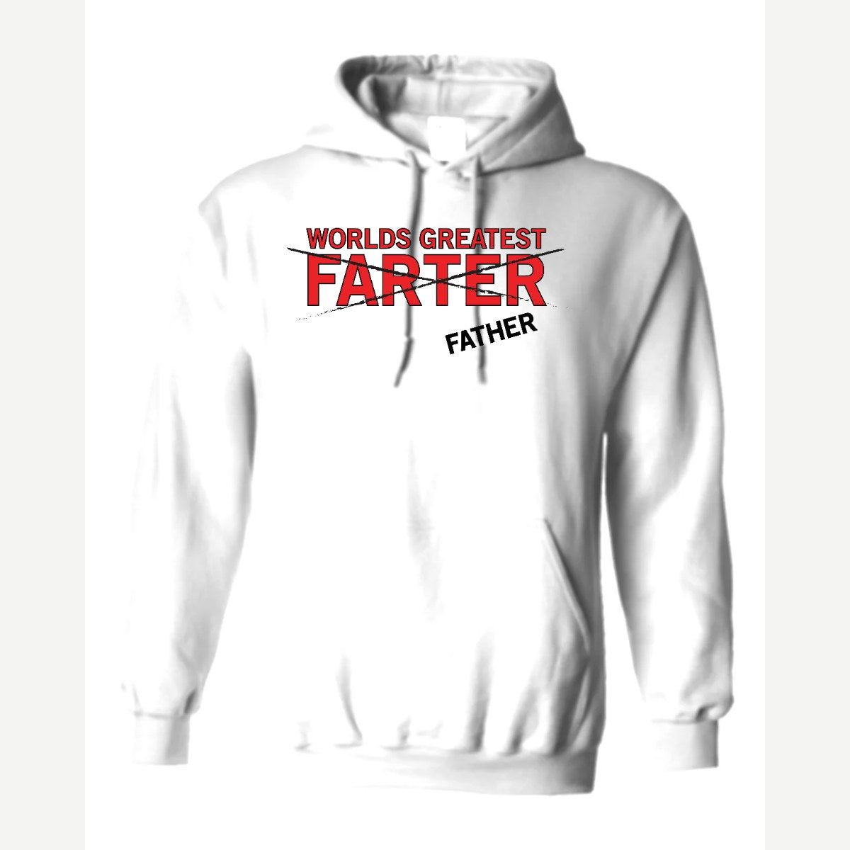 World's Greatest Farter (I Mean Father) — Hoodie / White
