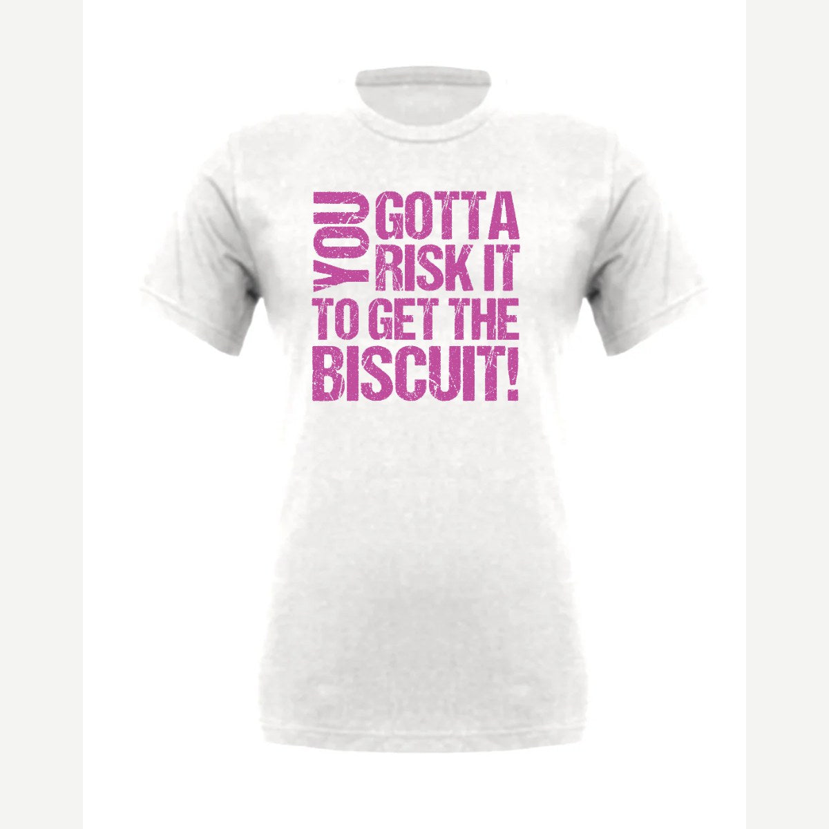 You gotta risk it to get the biscuit — Premium Tee / White