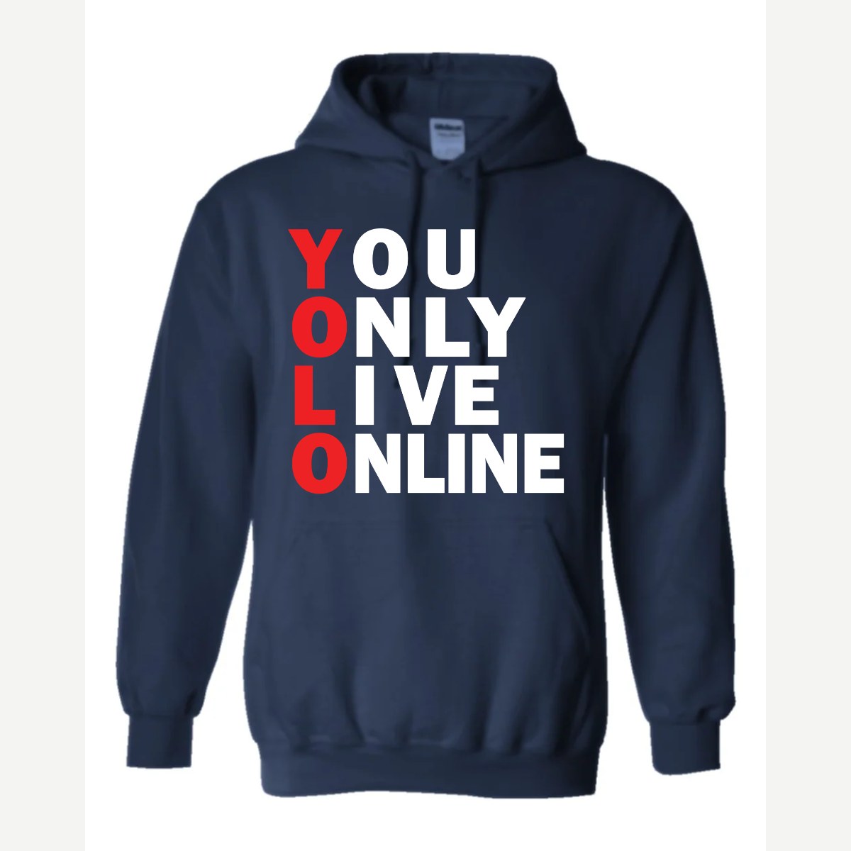 You Only Live Online — Hoodie / Navy