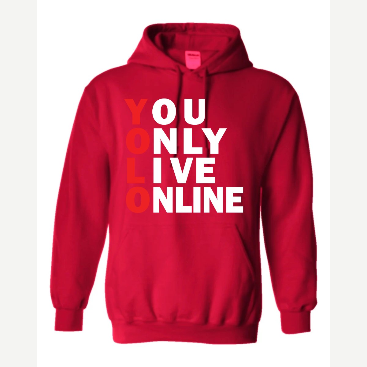 You Only Live Online — Hoodie / Red