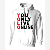 You Only Live Online — Hoodie / White