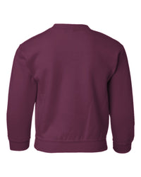 Youth Classic Custom Crewneck Sweatshirt (Gildan 18000B) - Maroon (back)