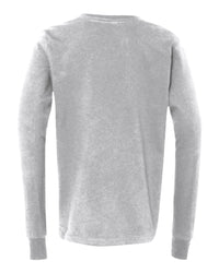 Youth Custom Long Sleeve T-Shirt (Bella+Canvas 3501Y) - Athletic Heather (back)