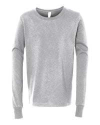 Youth Custom Long Sleeve T-Shirt (Bella+Canvas 3501Y) - Athletic Heather