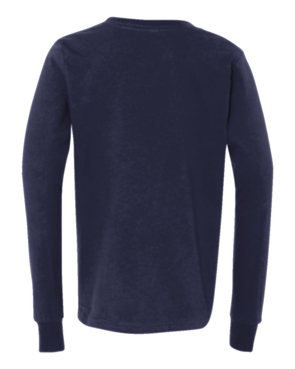 Youth Custom Long Sleeve T-Shirt (Bella+Canvas 3501Y) - Navy (back)