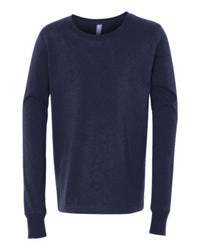 Youth Custom Long Sleeve T-Shirt (Bella+Canvas 3501Y) - Navy