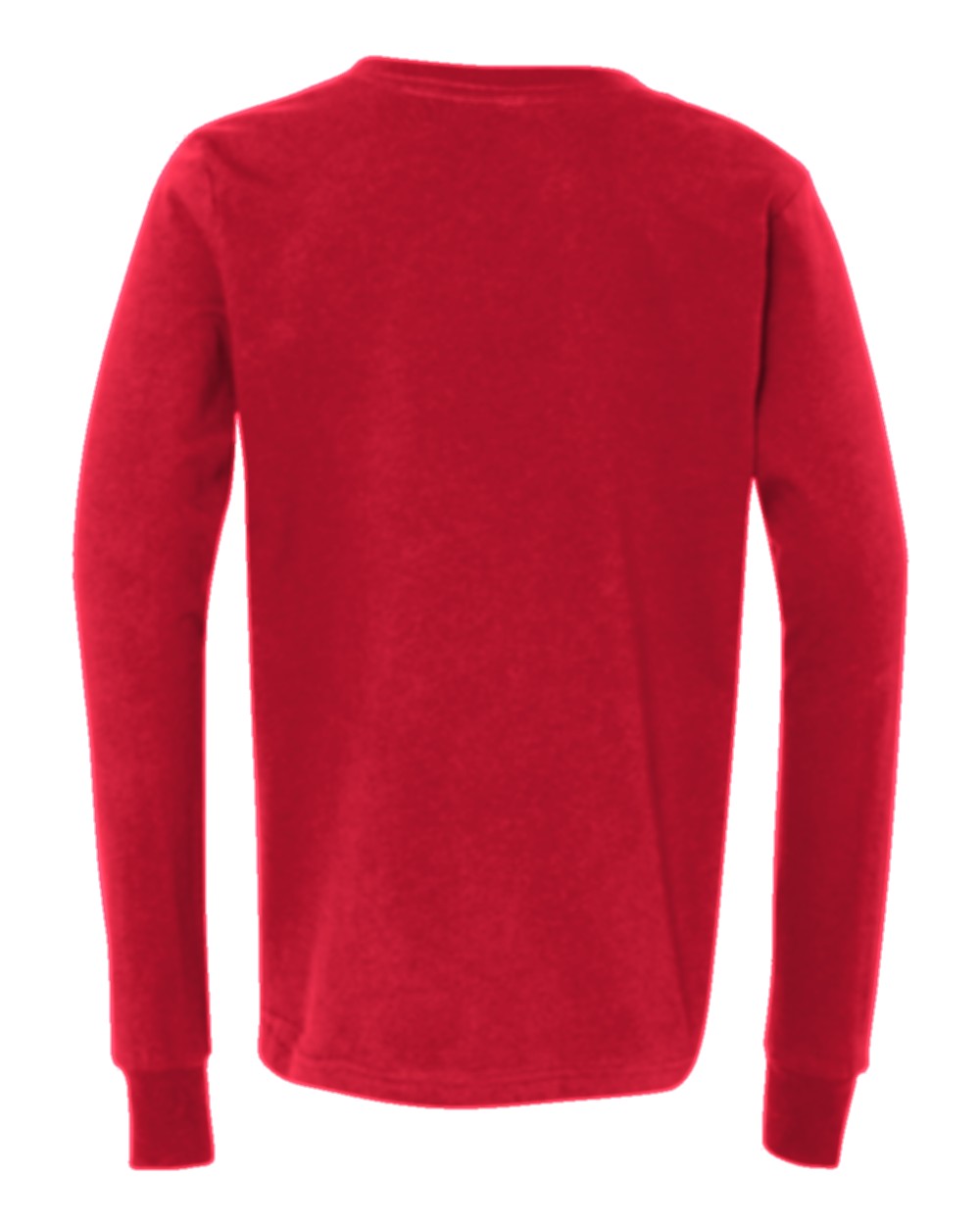 Youth Custom Long Sleeve T-Shirt (Bella+Canvas 3501Y) - Red (back)
