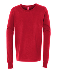Youth Custom Long Sleeve T-Shirt (Bella+Canvas 3501Y) - Red